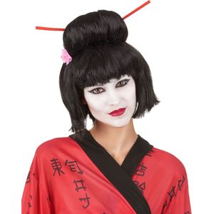 Zwarte Geisha pruik voor vrouwen