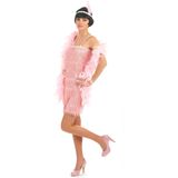 Roze charleston outfit voor vrouwen