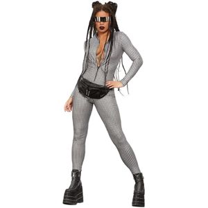 Holografische disco jumpsuit vrouwen