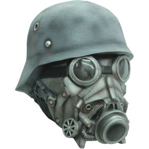 Masker soldaat met gasmasker