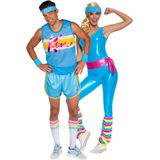 Retro Fitness Barbie en Ken koppel kostuum