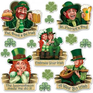 Kartonnen St. Patrick's Day versieringen
