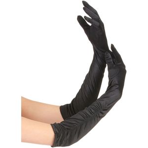Half lange zwarte handschoenen