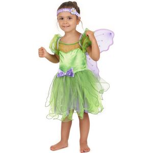 Groene met paarse fee outfit voor meisjes