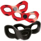 8 kartonnen Ladybug maskers