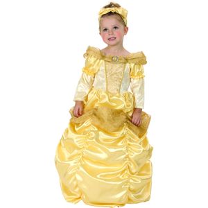 Goudkleurige prinsessen kostuum voor meiden