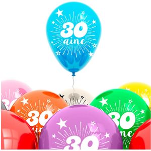 Zak 8 ballonnen 30 jaar