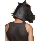 Zwarte paard masker voor volwassenen