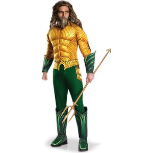 Groen en geel Aquaman kostuum voor volwassenen