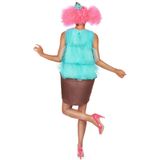Turquoise cupcake kostuum voor vrouwen