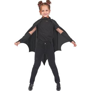 Zwarte vleermuis cape voor kinderen