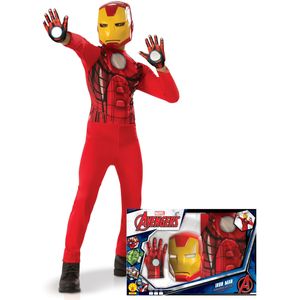 Klassiek Iron Man jongenskostuum in cadeauverpakking