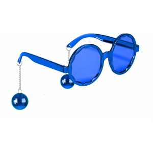 Blauwe disco bril voor volwassenen