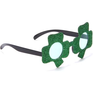 Groene Saint Patrick klavertjes bril voor volwassenen