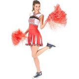 Rood USA cheerleader kostuum voor vrouwen
