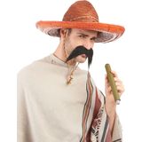 Oranje Mexicaanse sombrero voor volwassenen