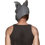 Grijs konijn masker van latex voor volwassenen
