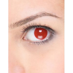 Cosmetische contactlenzen met rood raster