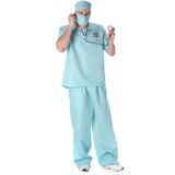Blauw chirurg kostuum voor heren