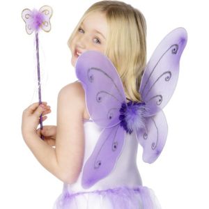 Paarse vlinderset voor meisjes