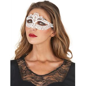 Wit kant masker voor vrouwen