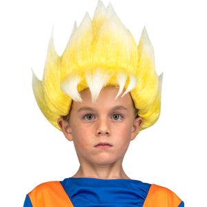 Dragon Ball Super Saiyan Goku pruik voor kinderen