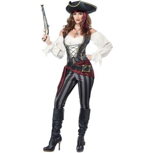 Grijs piratenkostuum voor vrouwen