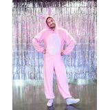 Roze konijnen kostuum voor mannen