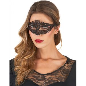Zwart kanten Ventiaans oogmasker voor vrouwen