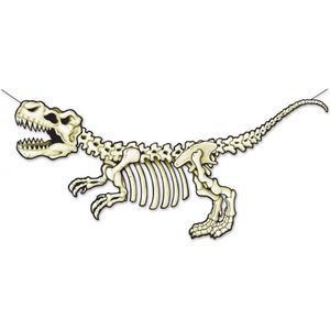 Kartonnen skelet dinosaurus banner