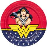 8 FSC Wonder Woman papieren borden 23 cm