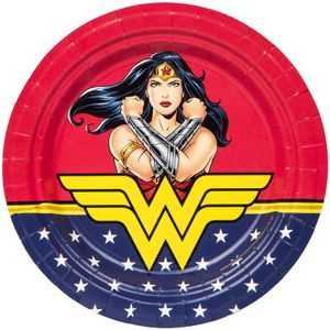 8 FSC Wonder Woman papieren borden 23 cm