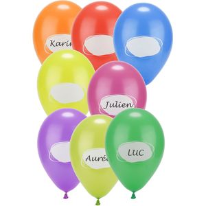 8 personaliseerbare ballonnen