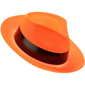 Fluorescerende oranje gangster hoed