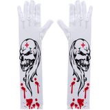 Bloederige zombie handschoenen volwassene