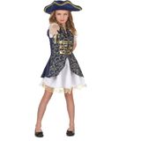 Blauw piraten kostuum voor meisjes