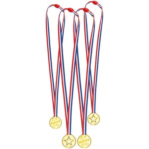 4 driekleurige medailles