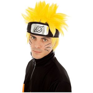 Gele Naruto Shippuden pruik voor volwassenen