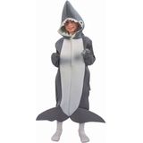Grijze met witte haaien outfit voor kinderen