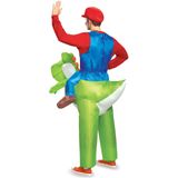 Opblaasbaar Nintendo Mario op Yoshi kostuum voor volwassenen