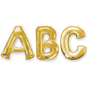 Goudkleurige aluminium letter ballon