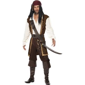 Bruin piraten kostuum voor mannen