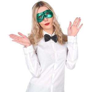 Metaal-groen masker voor volwassenen