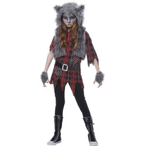 Geruite weerwolf outfit voor meisjes