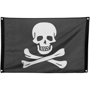 Zwart piraten vlag met doodskop