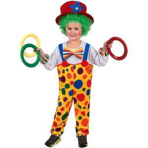 Kleurrijk clown kostuum met stippen voor kinderen