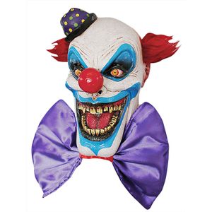 Angstaanjagend latex clown masker