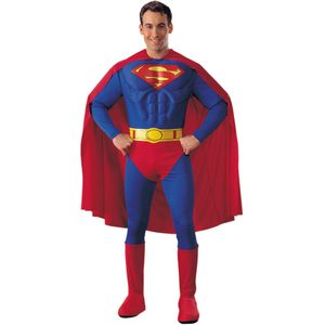 Gespierd Superman kostuum met cape voor mannen