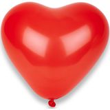 Set van 50 hartjes ballonnen rood