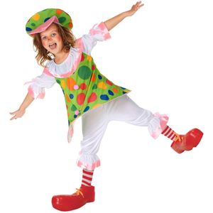 Clown kostuum met hoepel voor meisjes